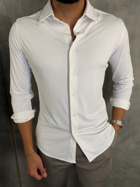 CAMISA M/L TECH POLIAMIDA PONTO H BRANCO