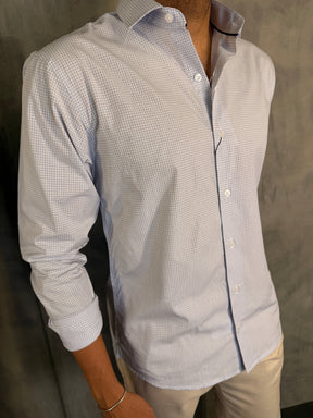 CAMISA M/L SLIM FIBRA DE BAMBU XADREZ PONTO H