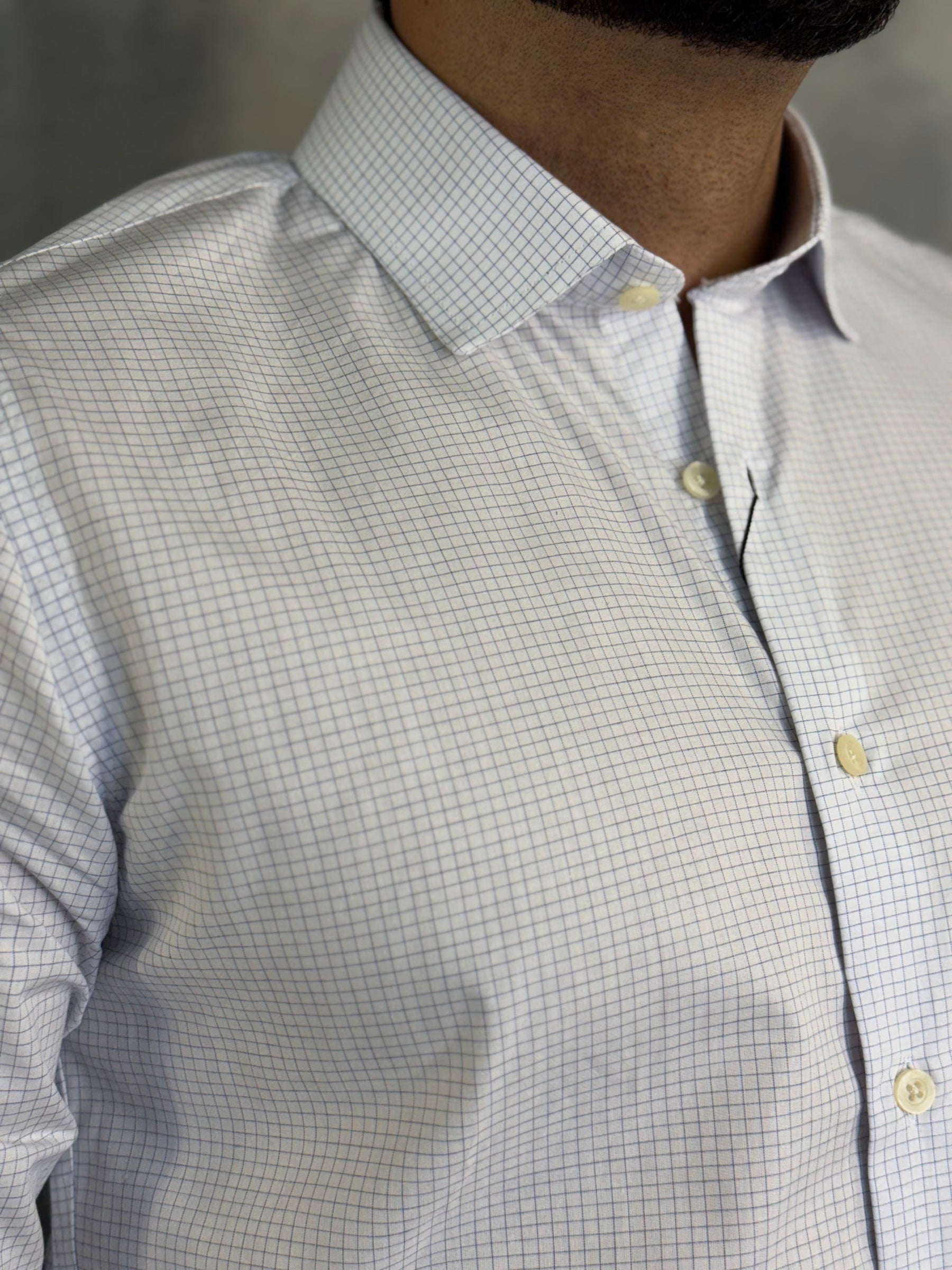 CAMISA M/L XADREZ GOLA ALTA INDICCATTO BRANCO