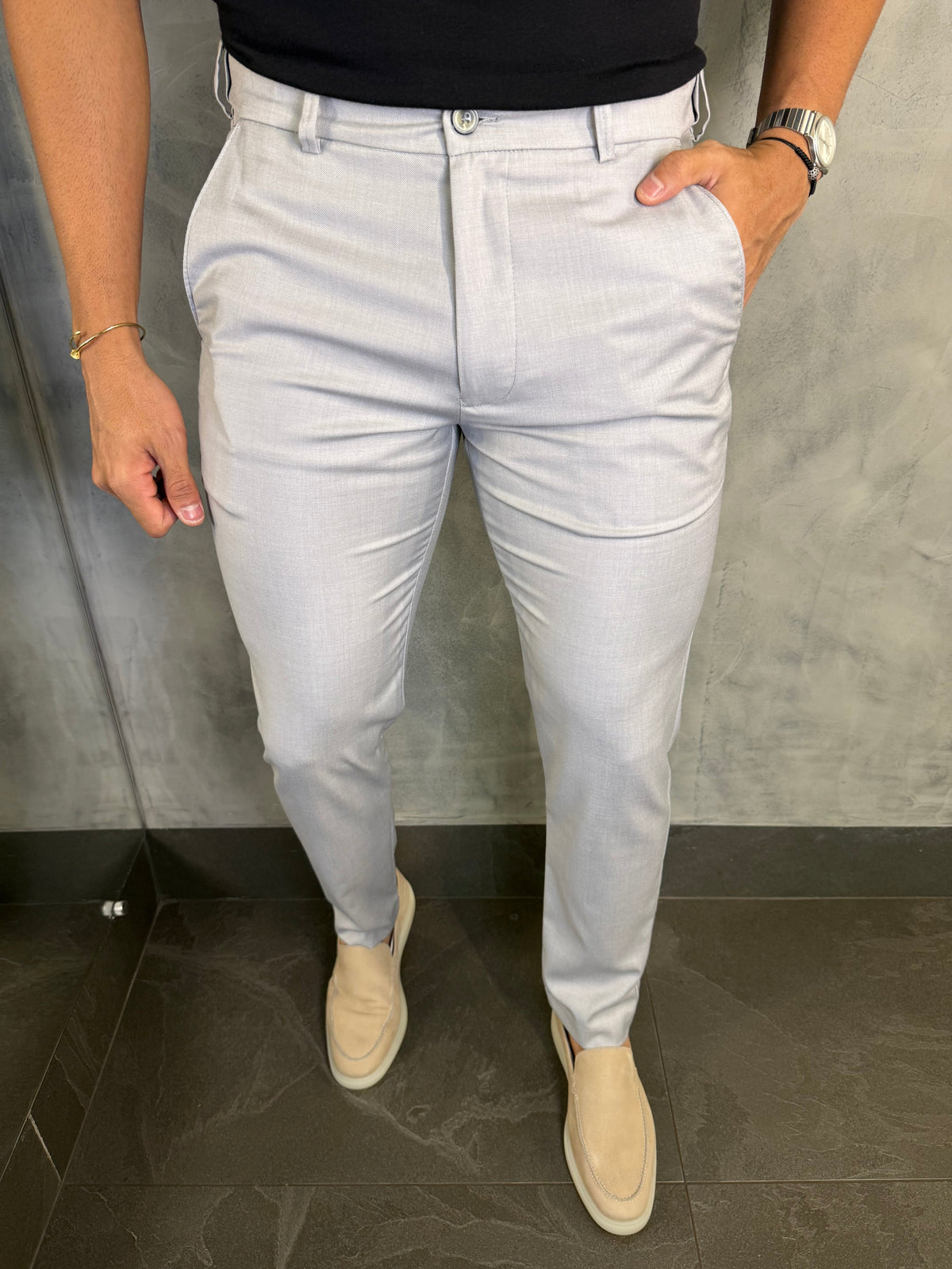 CALÇA ALF. SLIM C/ ELÁSTICO CÓS PONTO H