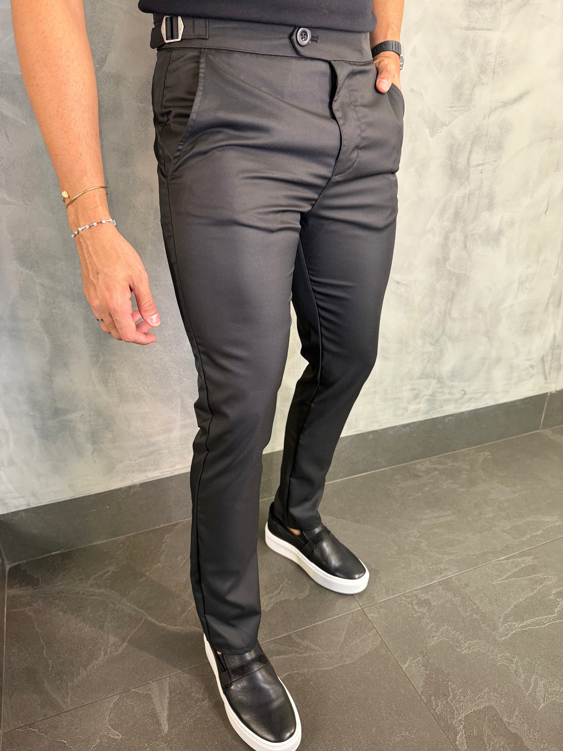 CALÇA ALF. REGULAGEM BUZIOS PONTO H PRETO