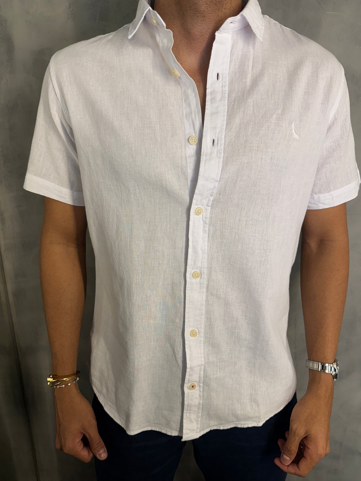 CAMISA M/C LINHO PIENZA RESERVA BRANCO