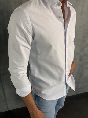 CAMISA M/L OXFORD SIMPLES RESERVA BRANCO