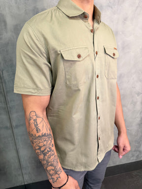 CAMISA DE SARJA M/C INDICCATTO KHAKI