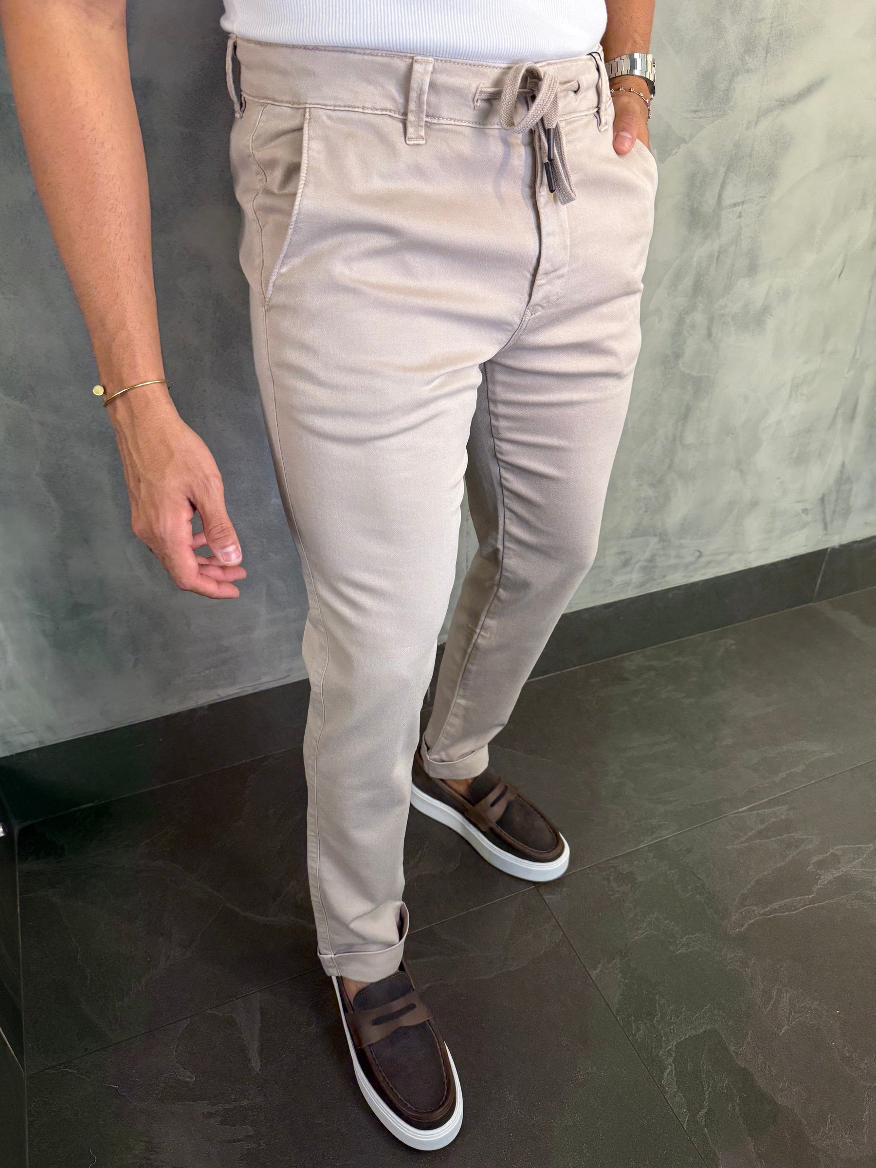 CALÇA SARJA MOLETOM SKINNY PONTO H