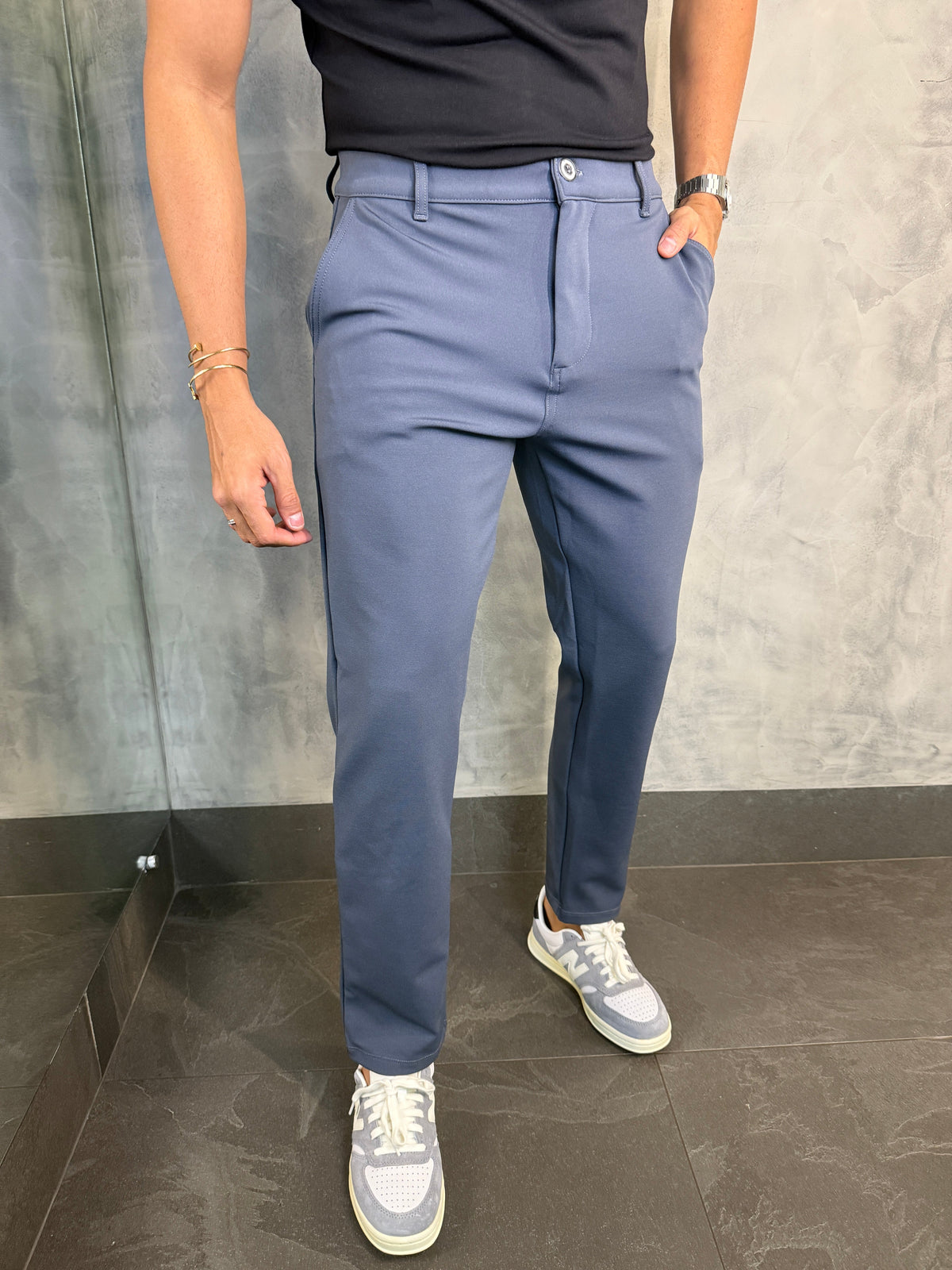 CALÇA MALHA ROMA DLZ CINZA MEDIEVAL