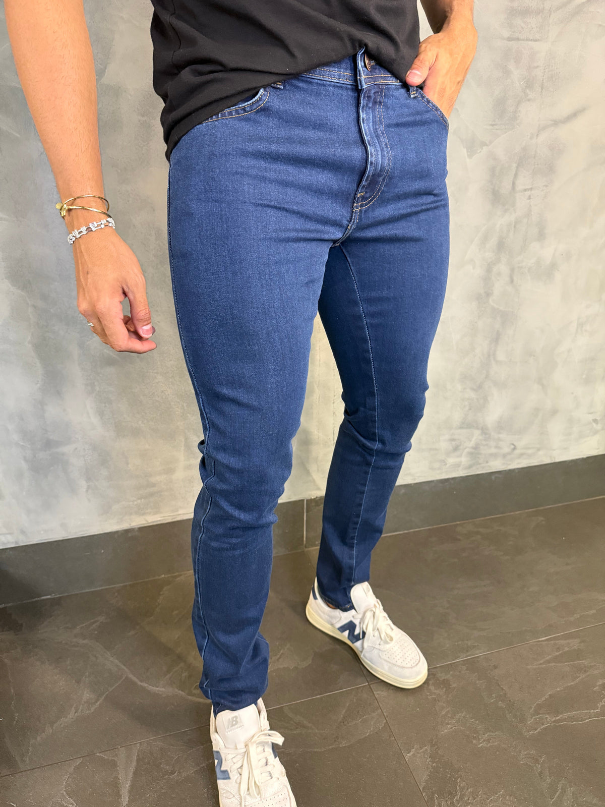 CALÇA JEANS SKINNY PK DLZ AZUL ESCURO