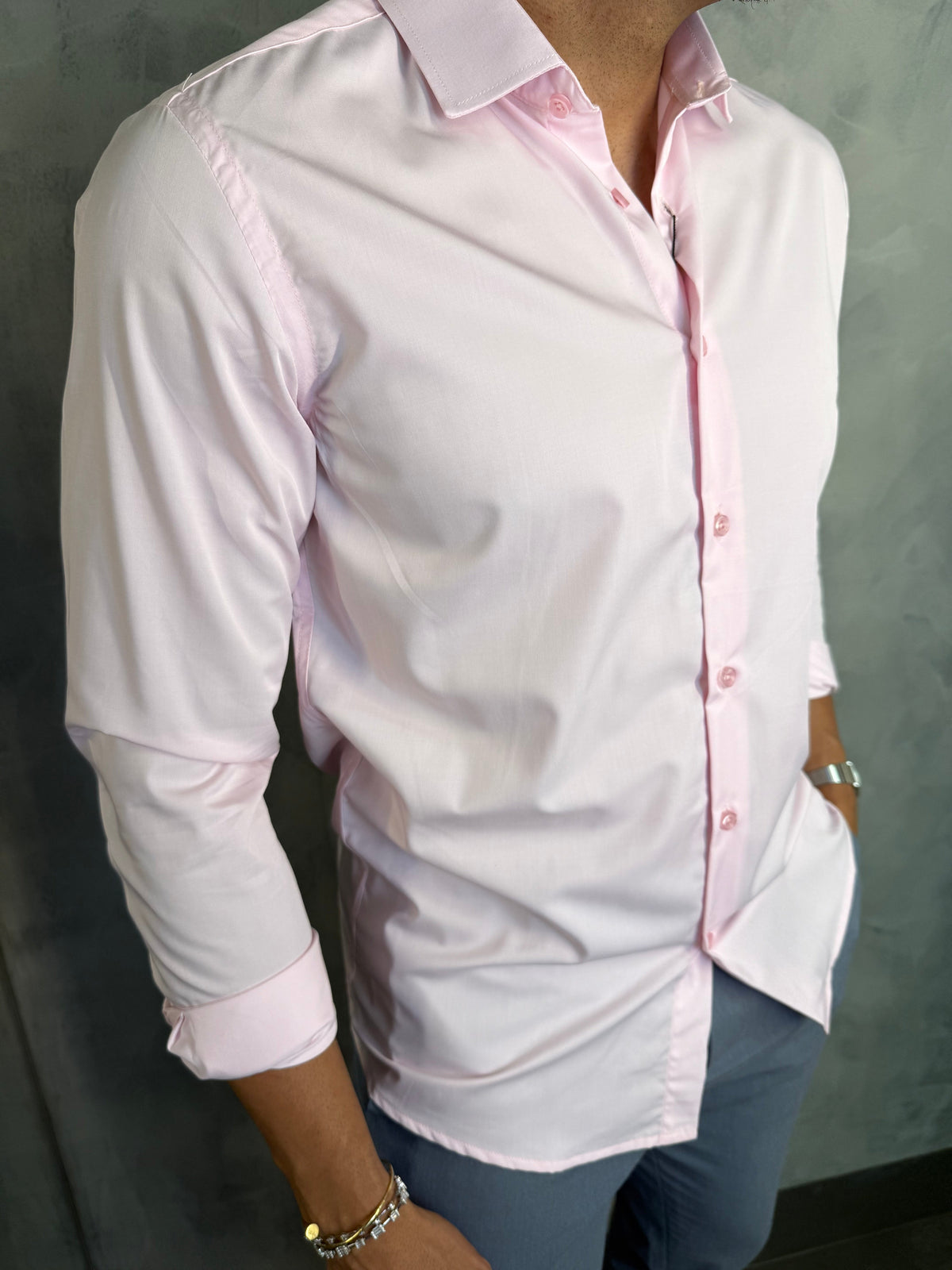 CAMISA M/L FIBRA DE BAMBOO INDICCATTO ROSA CL