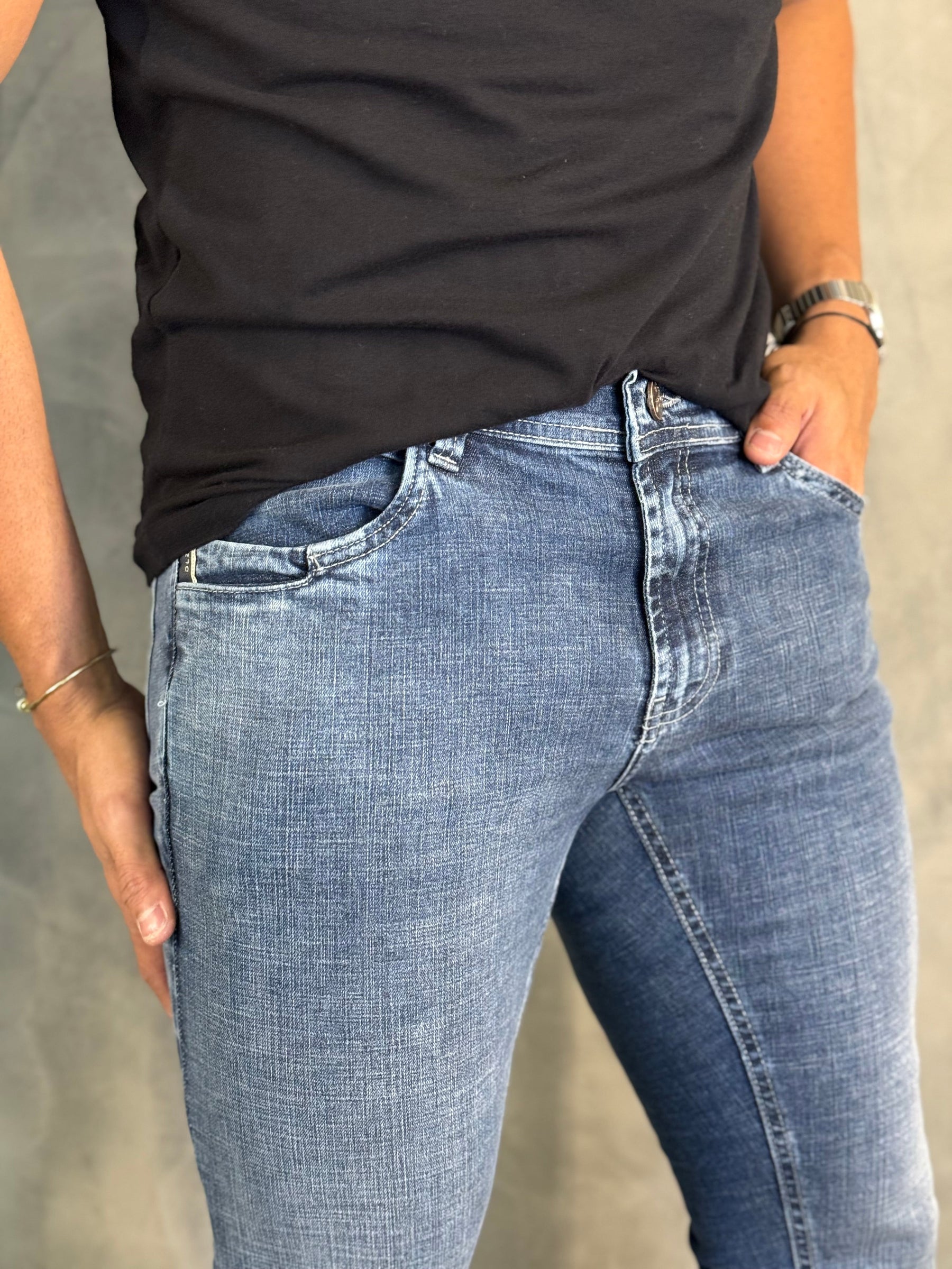 CALCA JEANS SKINNY DLZ AZUL MÉDIO