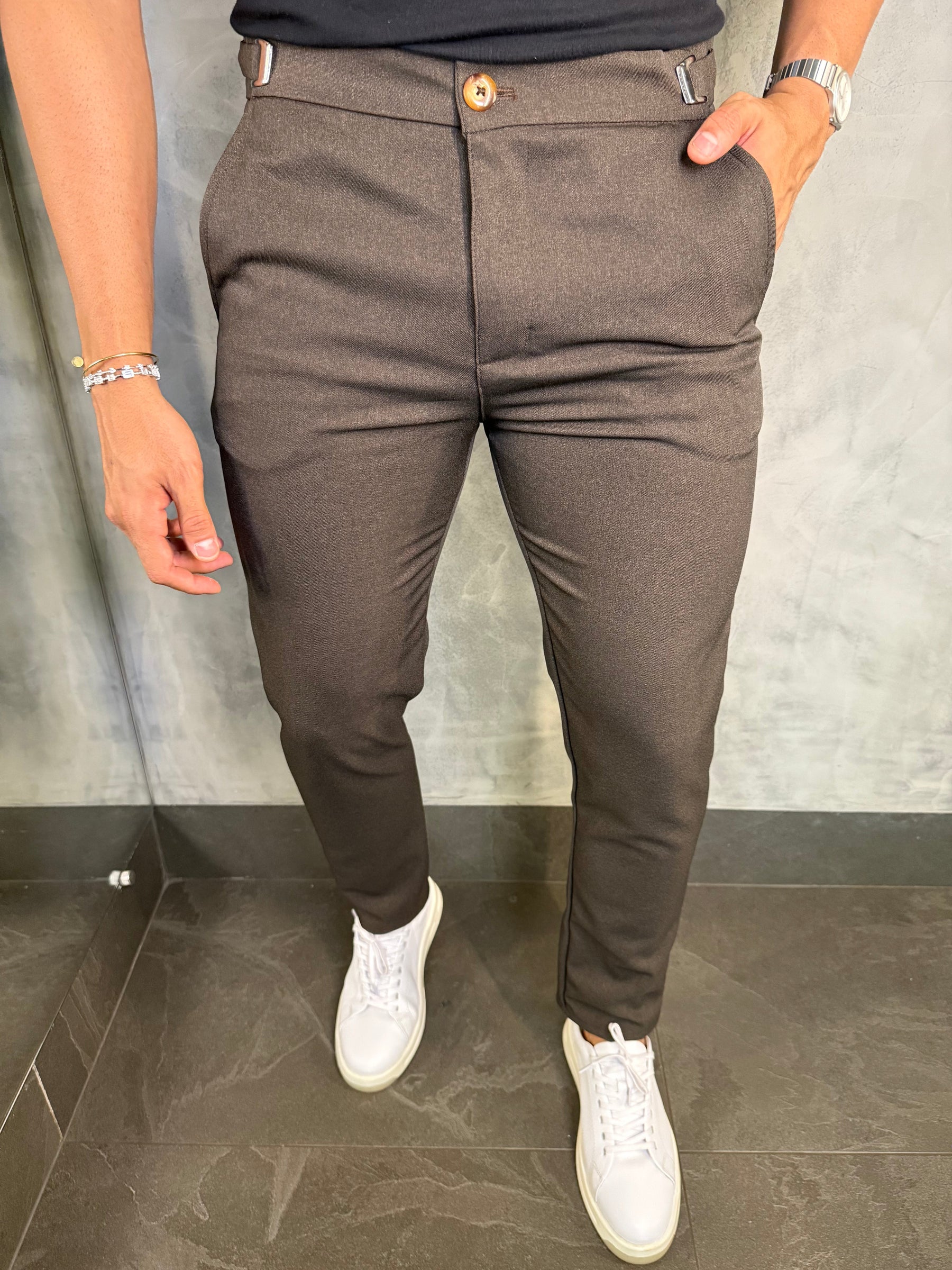 CALÇA ALF. BARILOCHE PONTO H MARROM