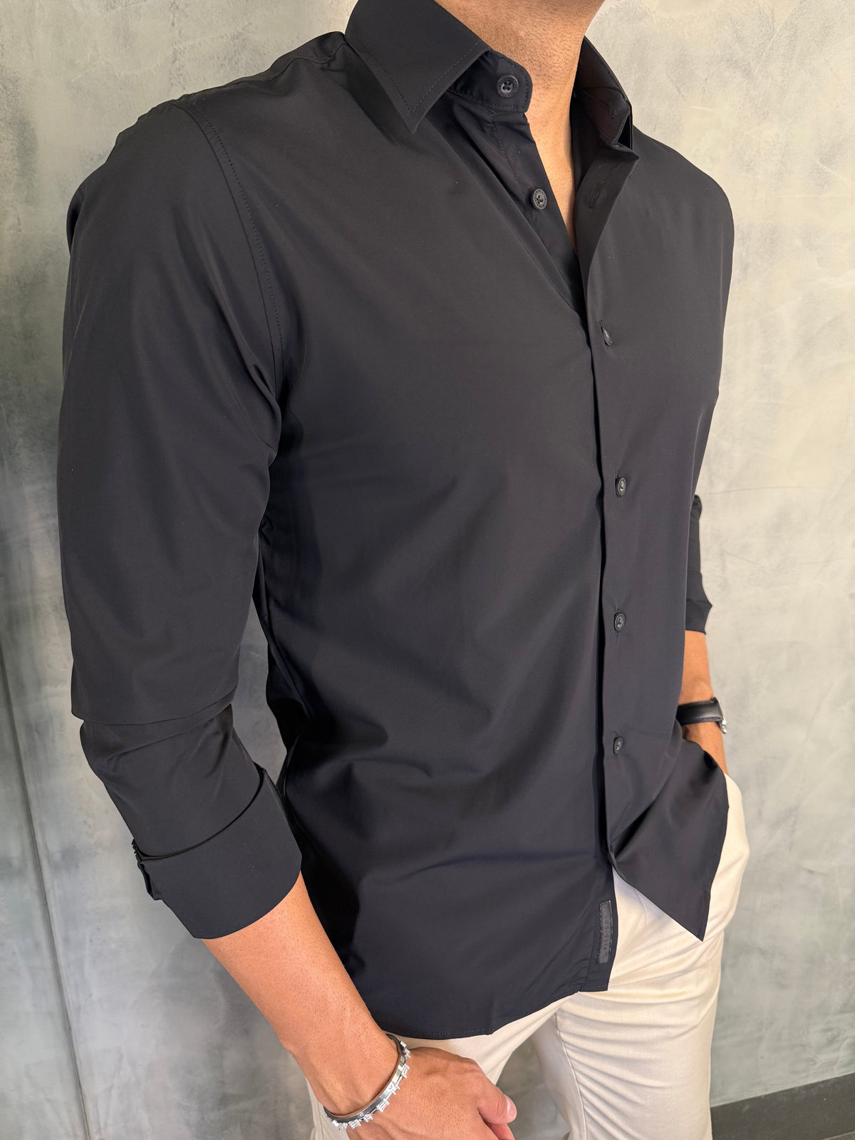 CAMISA M/L MALHA TECH KINGEJOE PRETO
