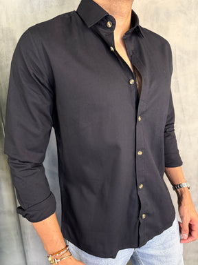 CAMISA DE VISCOLINHO M/L INDICCATTO PRETO