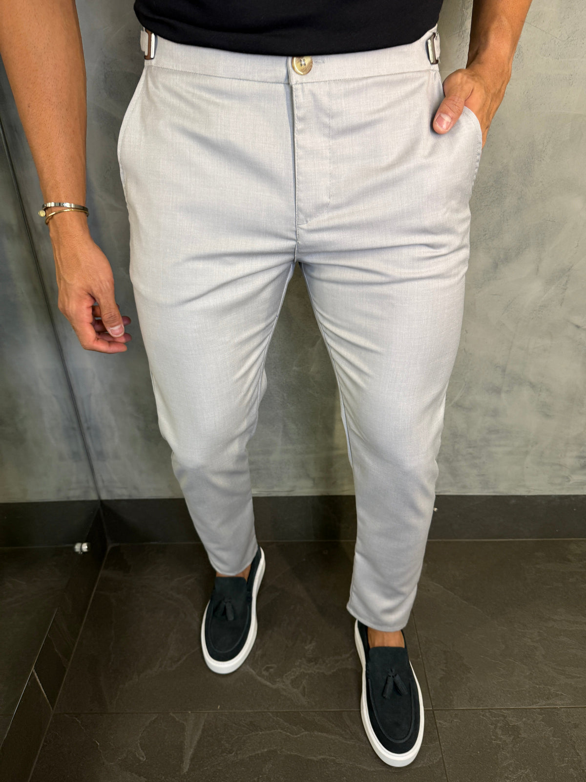 CALÇA ALF. FIRENZE PONTO H CINZA GIZ