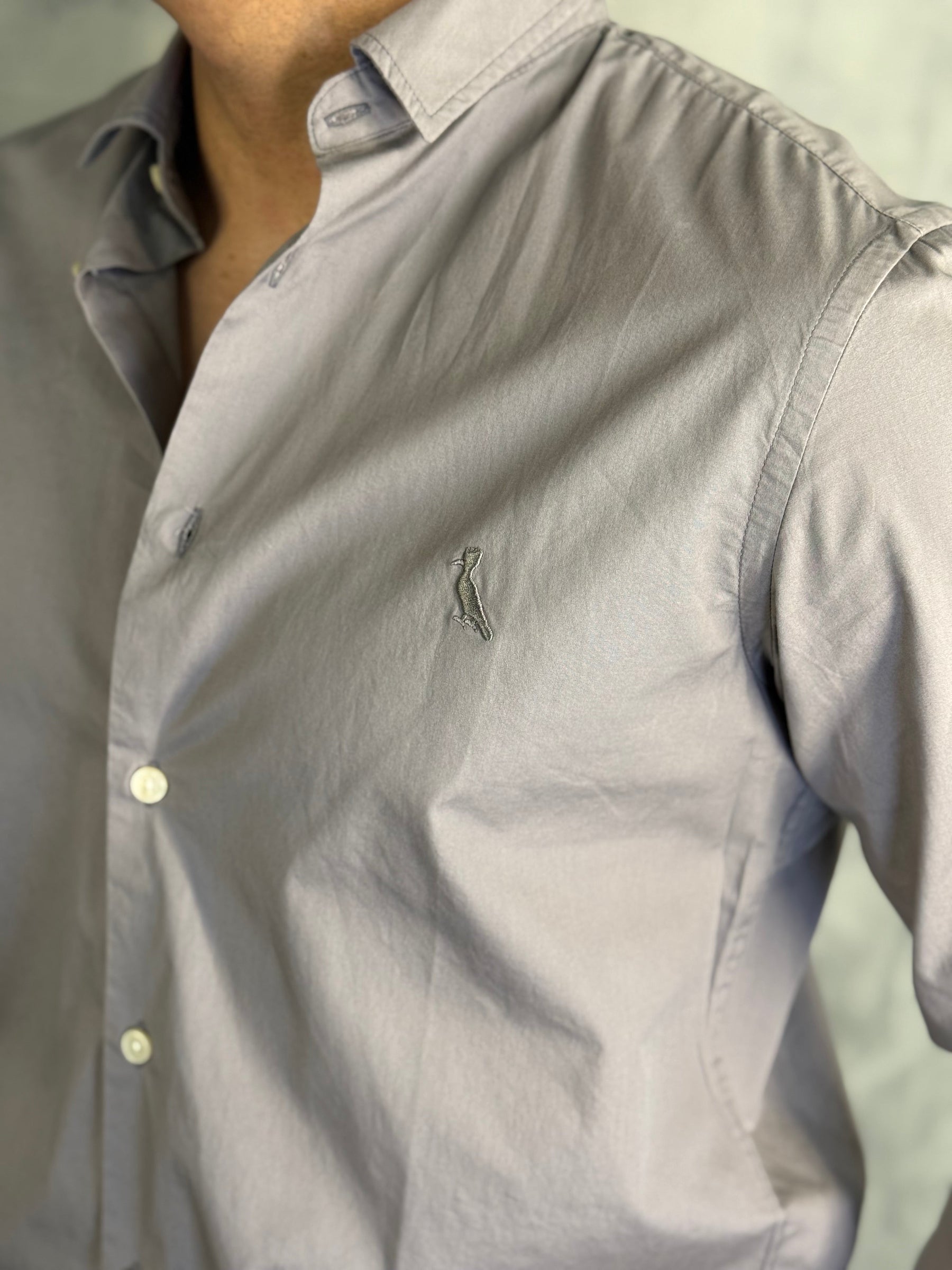 CAMISA M/L PORTO RESERVA CINZA LUA