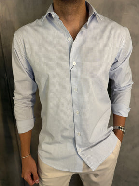 CAMISA M/L SLIM FIBRA DE BAMBU XADREZ PONTO H