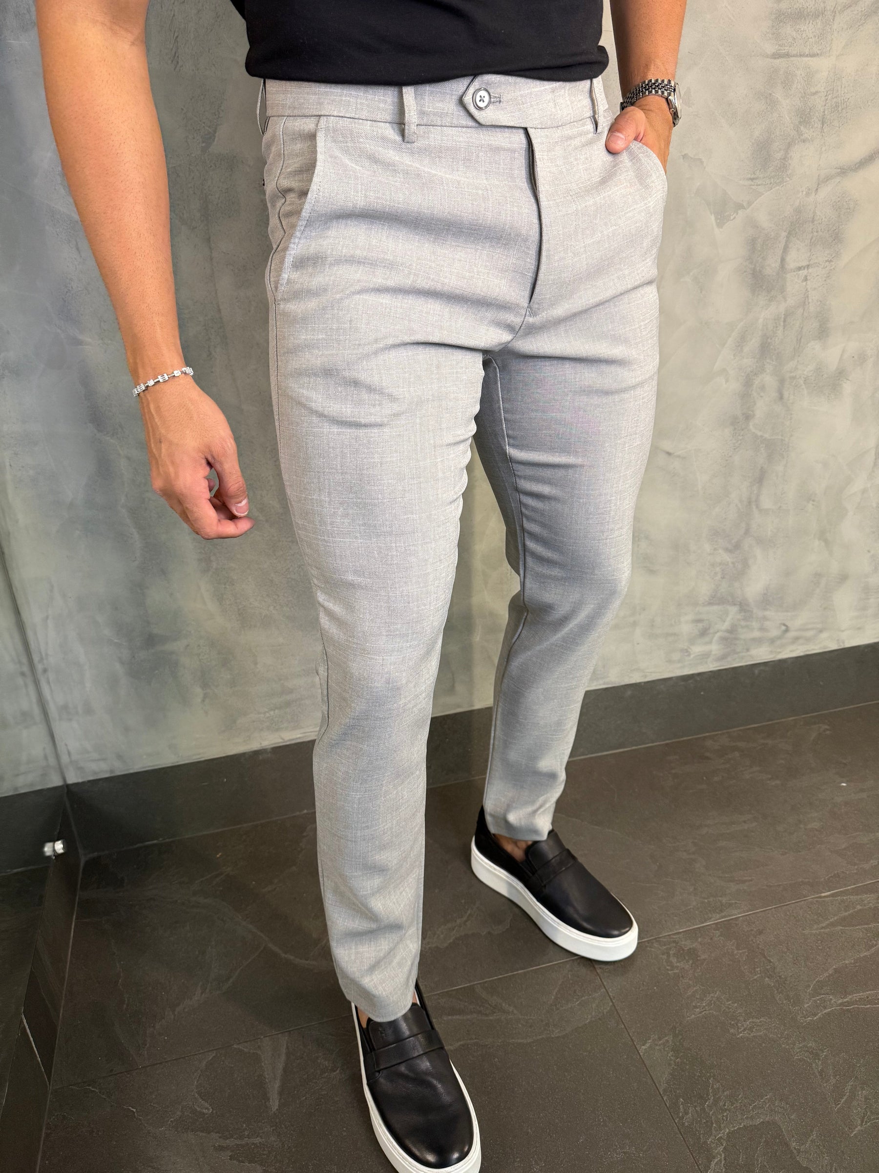 CALÇA ALF SLIM STRETCH PONTO H