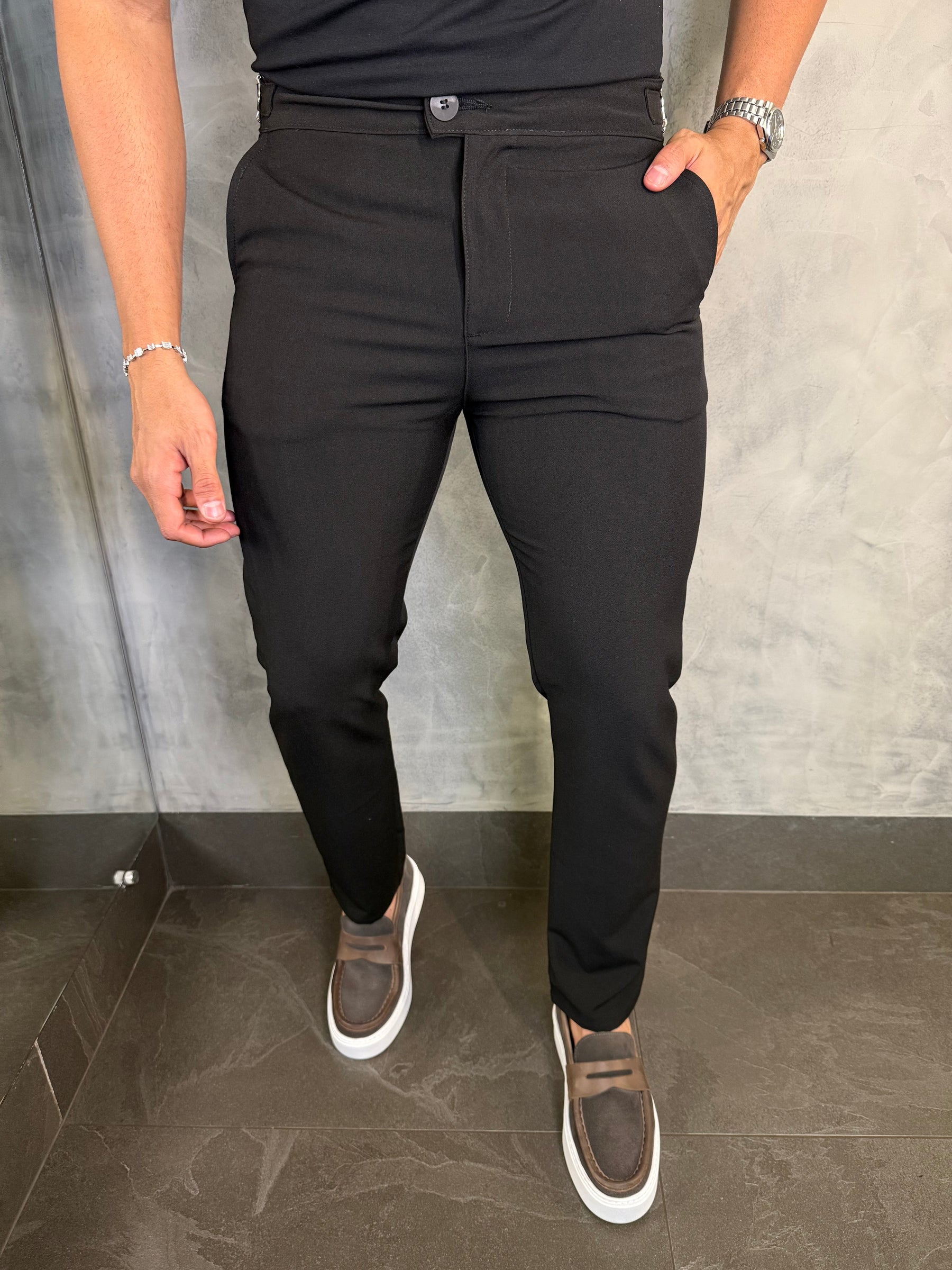 CALÇA ALF. ROMA PONTO H PRETO