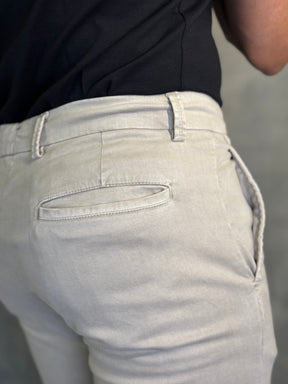 CALÇA ALF SARJA COMFORT SKINNY PONTO H CREME