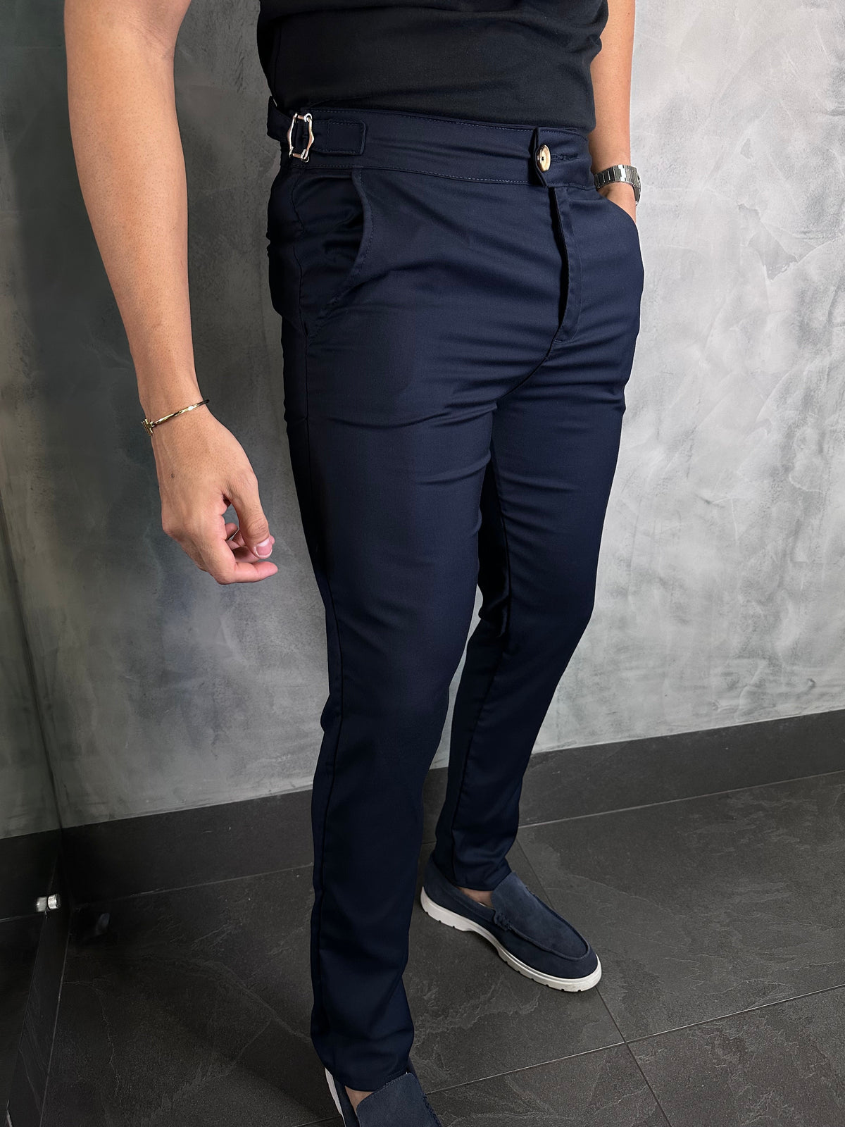 CALÇA ALF. VENEZA PONTO H AZUL PETRÓLEO