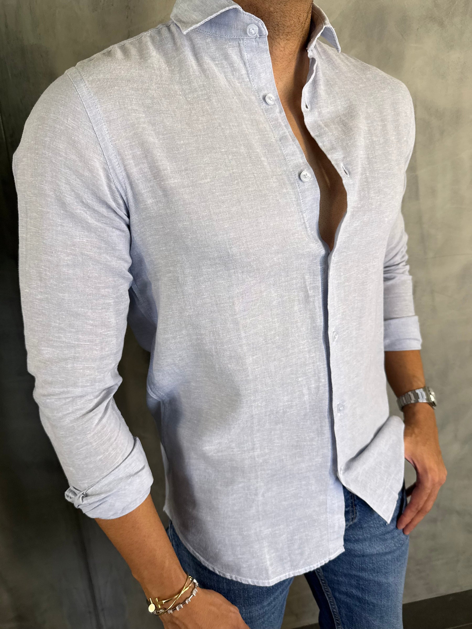 CAMISA LINHO M/L PONTO H