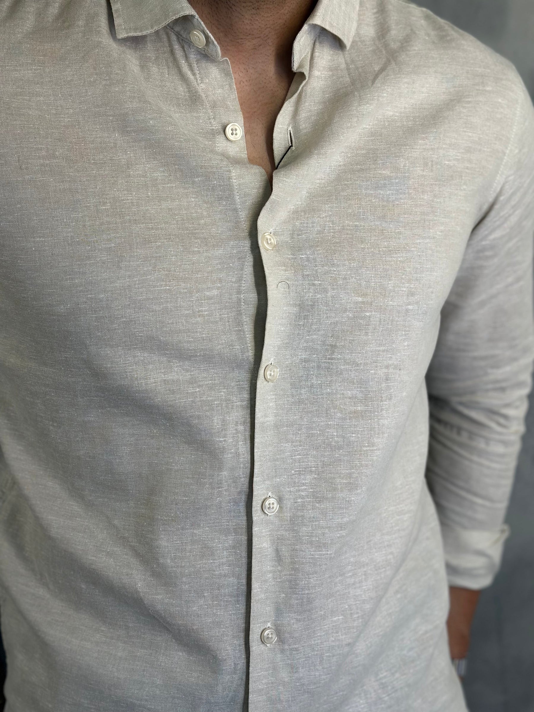 CAMISA LINHO M/L PONTO H