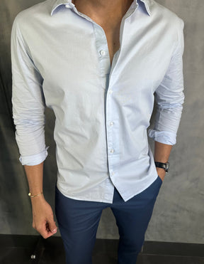 CAMISA M/L TRICOLINE BÁSICA NEO SIMPLES RESERVA AZUL CL