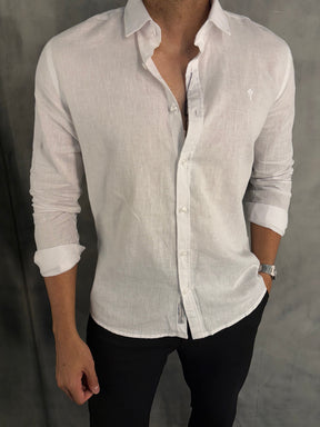 CAMISA DE LINHO M/L INDICCATTO BRANCO