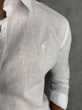 CAMISA DE LINHO M/L INDICCATTO BRANCO