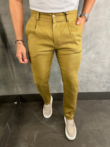 CALÇA ALF. LINHO SKINNY C/ PREGAS BAREZY