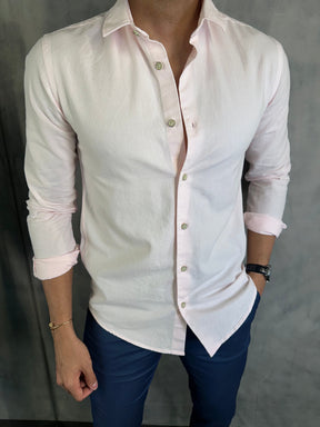 CAMISA M/L OXFORD SIMPLES RESERVA ROSA