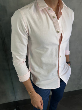 CAMISA M/L OXFORD SIMPLES RESERVA ROSA