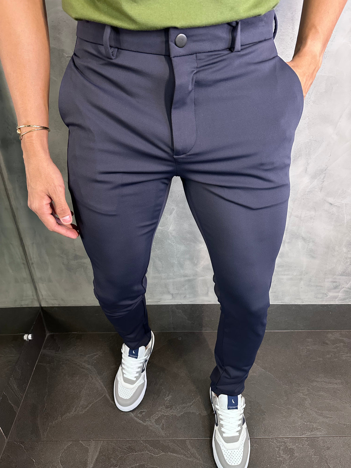 CALÇA ALF. FREEMONT TECH PONTO H MARINHO