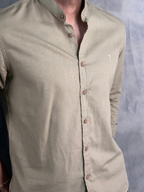 CAMISA GOLA PADRE M/L INDICCATTO VERDE SALVIA