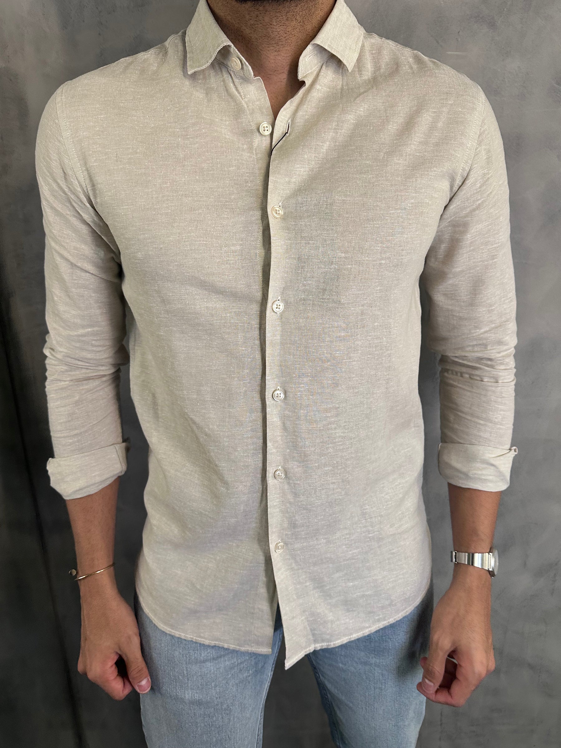 CAMISA LINHO M/L PONTO H