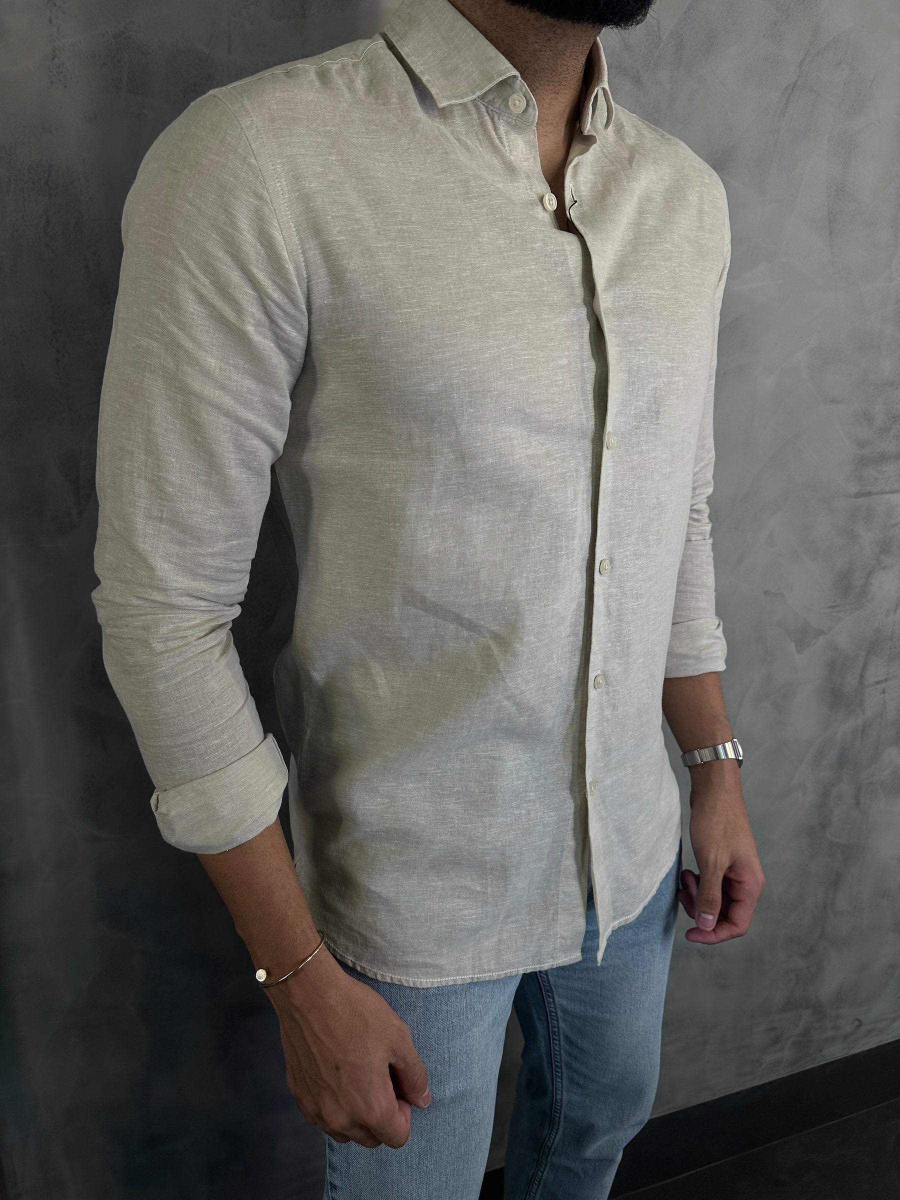 CAMISA LINHO M/L PONTO H