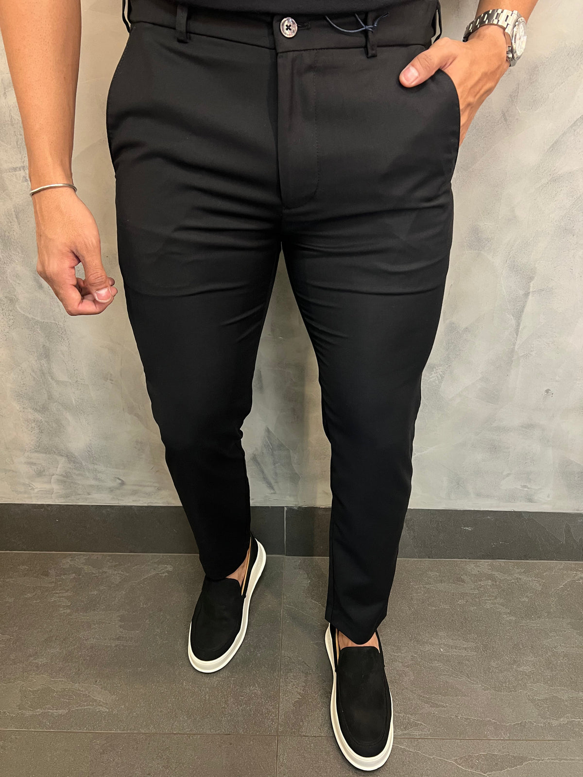 CALÇA ALF SLIM C/ CÓS AJUSTÁVEL BAREZY